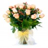 Florero de Rosas Damasco - 24 rosas