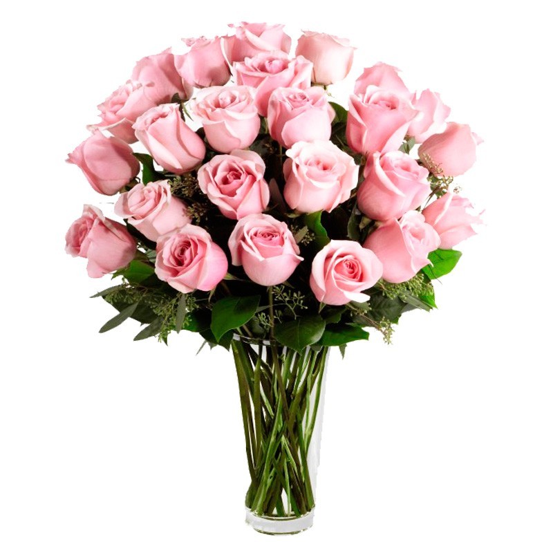 Florero de Rosas Rosadas - 24 rosas