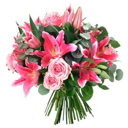 Ramo de Liliums Rosados más Flores Mix