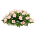 Ovalo con 25 Rosas Rosadas para Condolencia