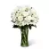 Florero de 8 rosas blancas más flores astromelias para condolencia