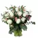 Florero 12 Rosas Blancas para Condolencias y Astromelias