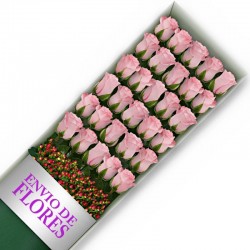 Caja de 30 Rosas Rosadas